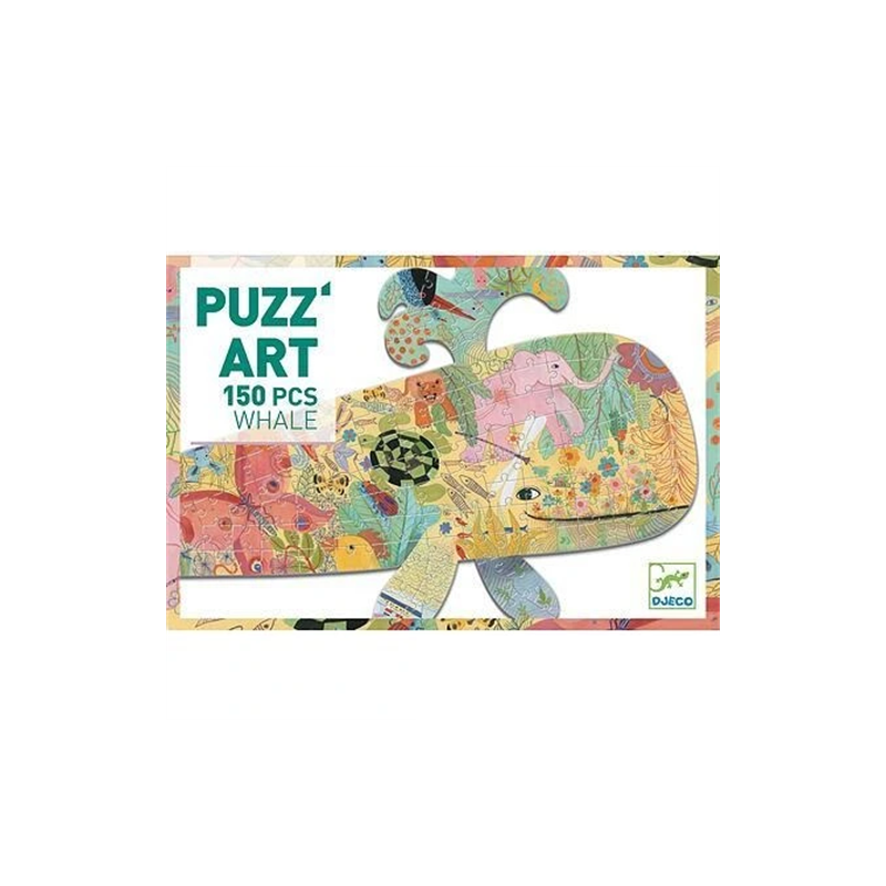  PUZZLE art PUZZ'ART gioco WHALE da 150 pezzi BALENA sagomato DJ07658 cartone DJECO età 6+